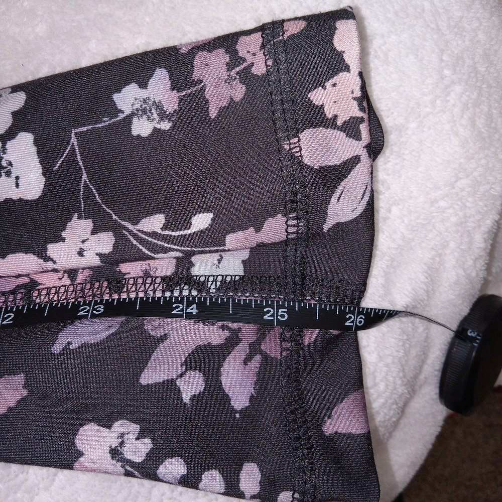 ZELOS Yoga Floral Print Ankle Leggings Size L Beautiful - Picture 10 of 11
